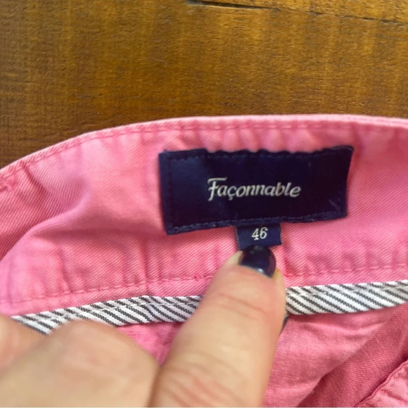 Short Bermuda 36us 46fr 100% cotton Faconnable pink - Picture 5 of 6